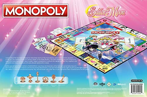 Sailor Moon themed Monopoly board game with colorful design.