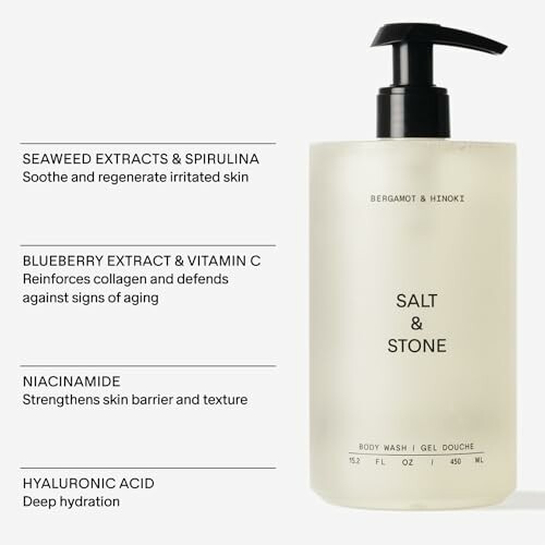 Salt & Stone body wash with natural extracts and vitamins