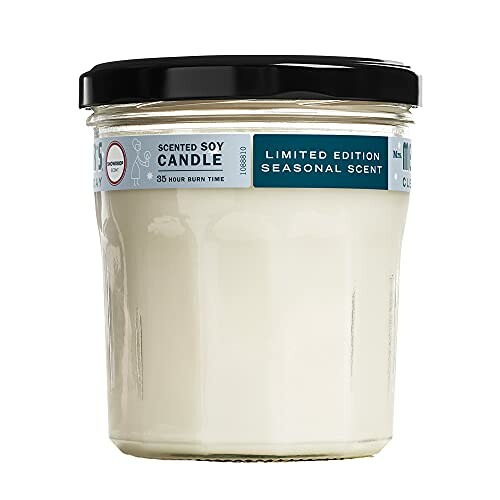 Limited edition scented soy candle in glass jar