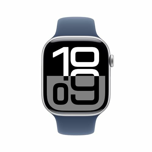 Smartwatch with digital time display showing 10:09