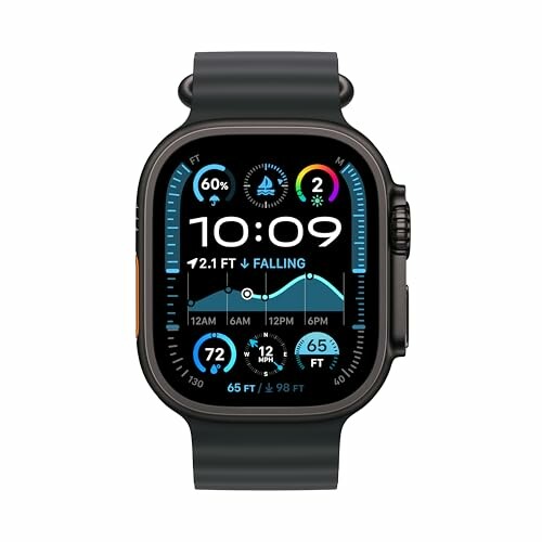 Smartwatch with digital display showing time and weather data.