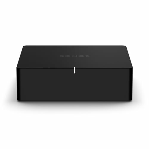 Black Sonos speaker on white background