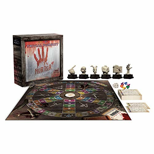 Trivial Pursuit Horror Edition board game with pieces and cards.