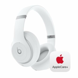 White Beats headphones with AppleCare logo