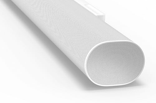 White speaker bar with perforated grill