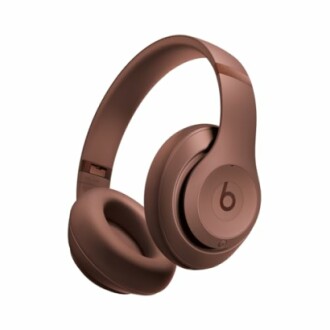 Brown wireless over-ear headphones