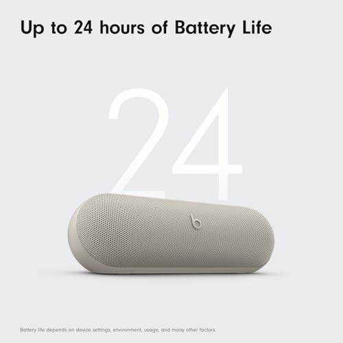 Wireless speaker with up to 24 hours of battery life.